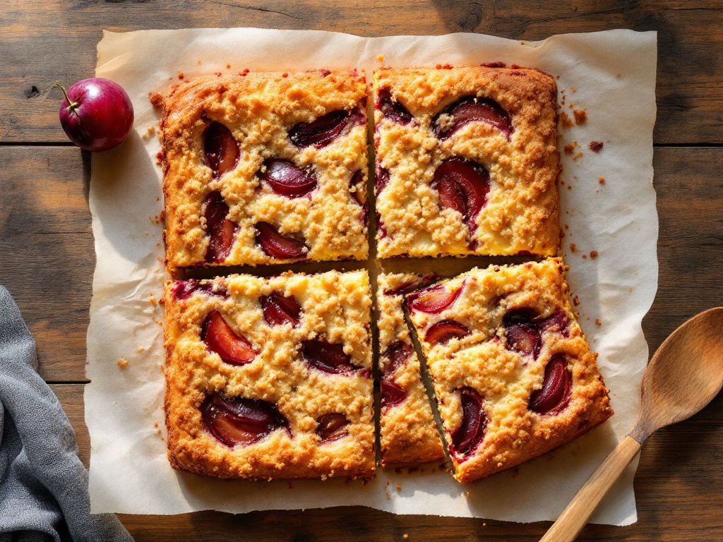 Zwetschgenkuchen vom Blech mit Streuseln